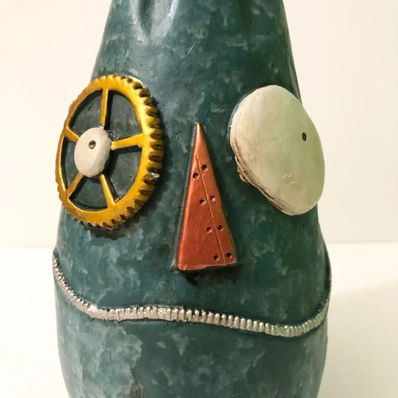 2012 Department 56 Green Steam Punk Pumpkin 10 inch Tall Dept 56 Halloween Decor - Picture 2 of 16